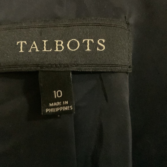 Talbots classic blazer Navy Blue pinstripe - Picture 3 of 5